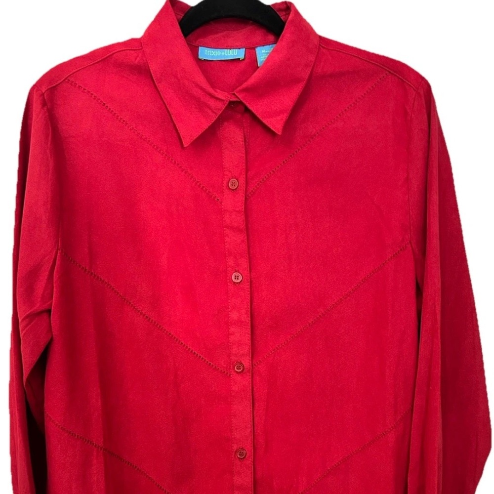 Canyon River Blues Red Button-Down Shirt